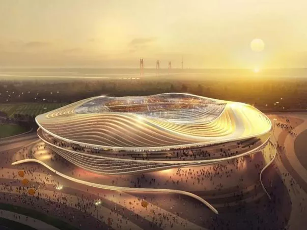 Struktur baja bentang besar untuk stadion