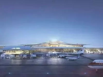 Bangunan bandara struktur logam