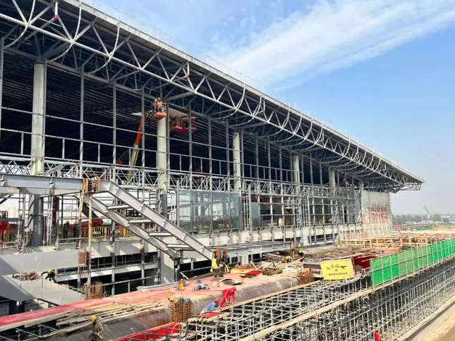 Stasiun kereta struktur baja ringan prefabrikasi