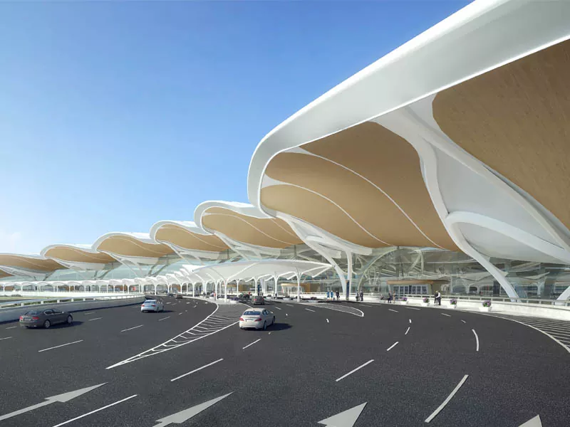 Terminal Bandara Membangun Struktur Baja